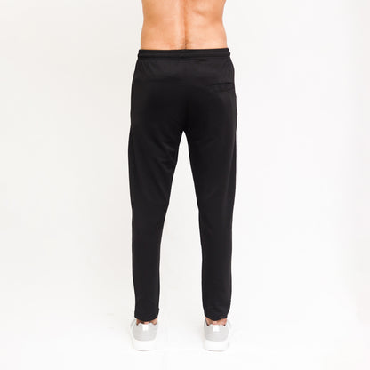 Black Lycra Quick Dry Trouser with Three Stripes