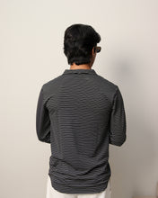 Lycra Textured Lines Shirt - Black