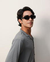 Lycra Textured Lines Shirt - Steel Grey