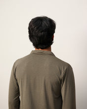 Lycra Textured Lines Shirt - Olive