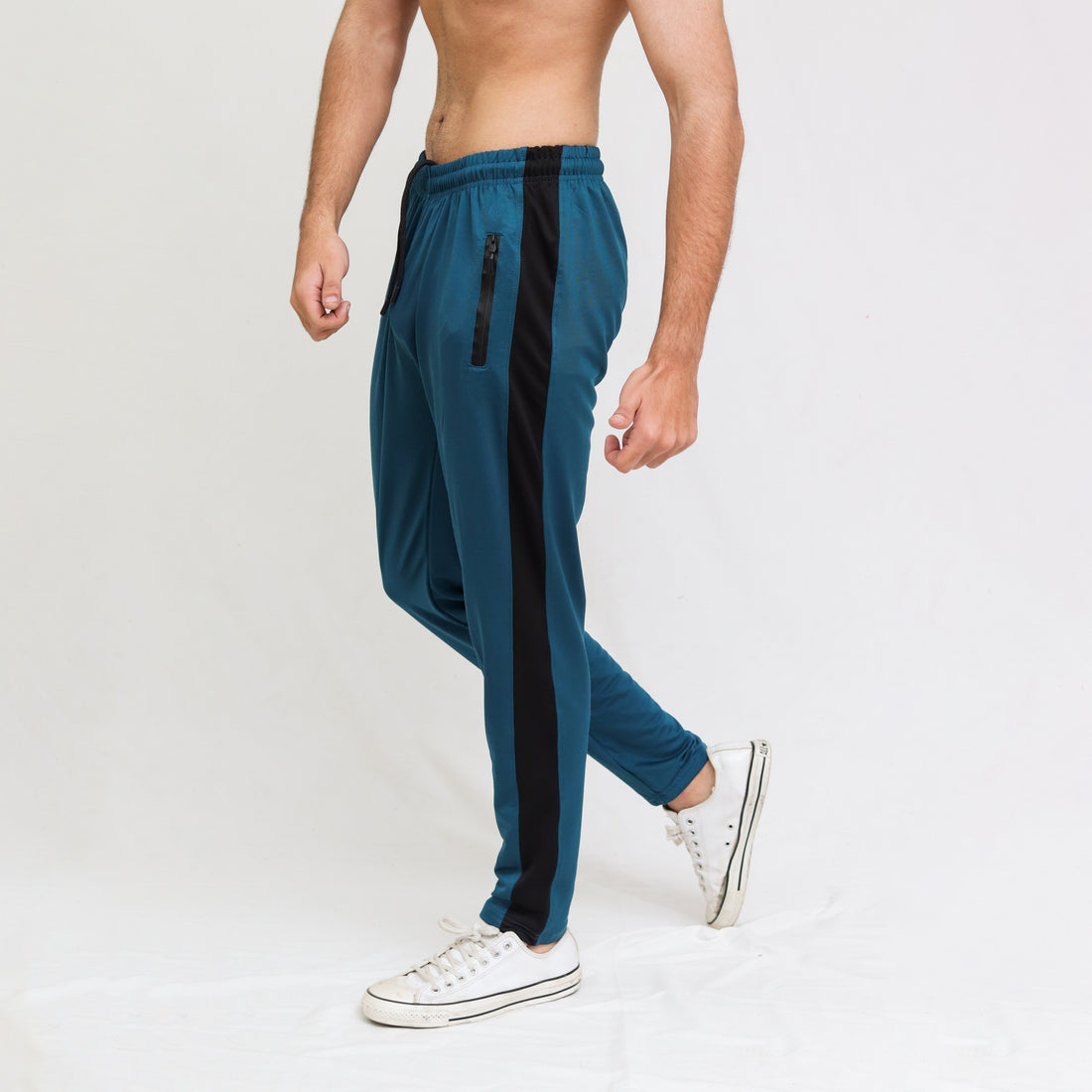 Teal Lycra Quick Dry With Black Side Panel