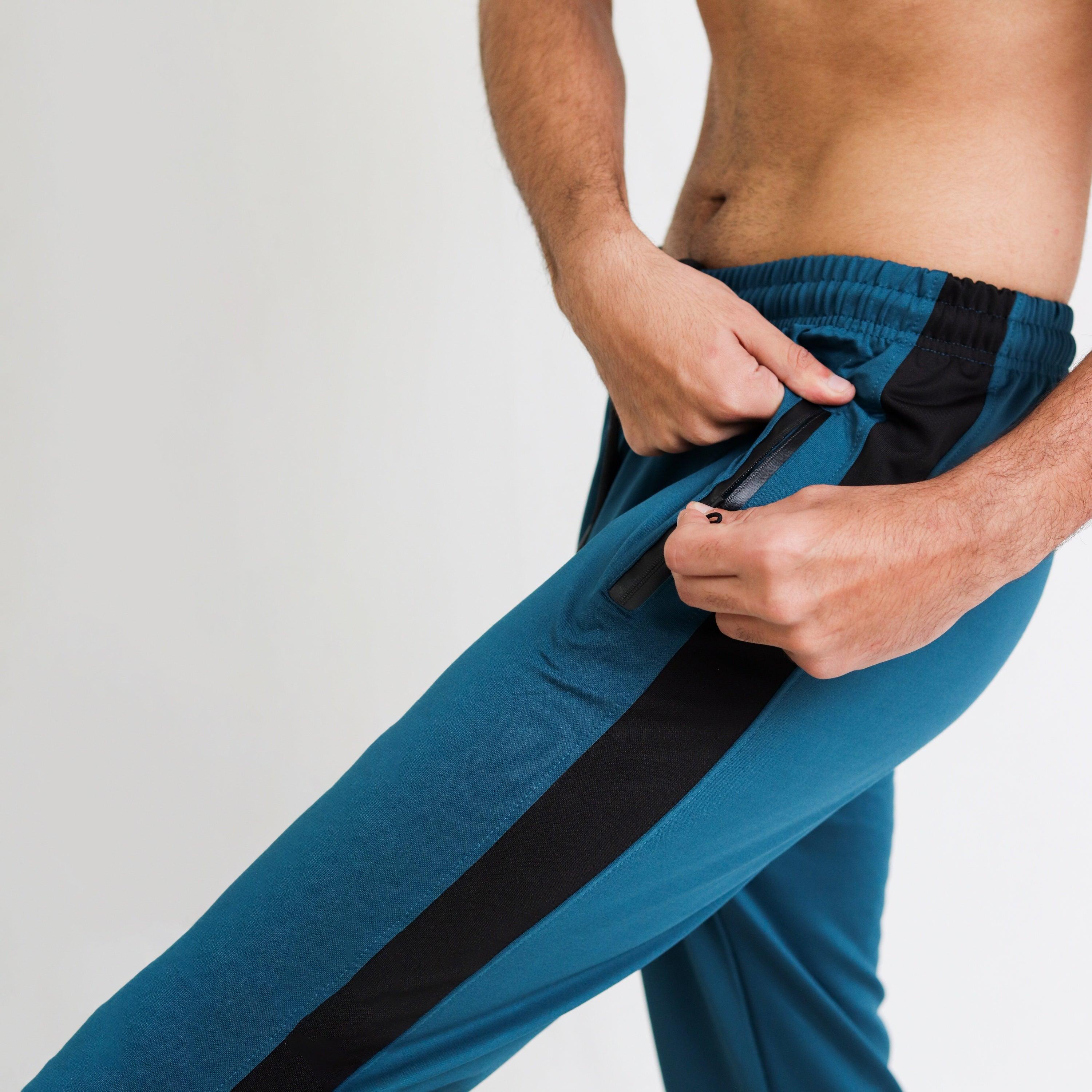 Teal Lycra Quick Dry With Black Side Panel - Surteez