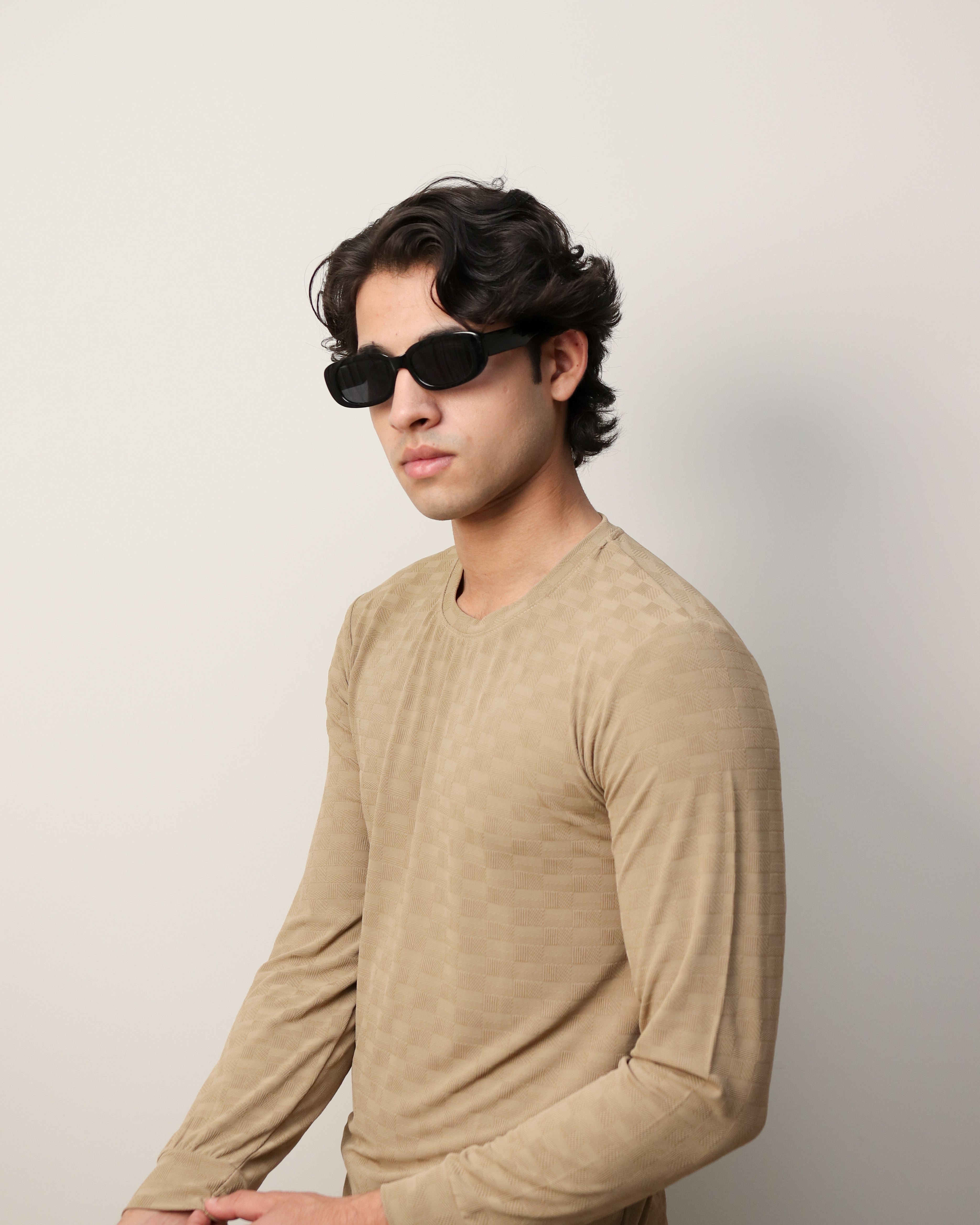 Textured Stretch F/S - Sand Beige