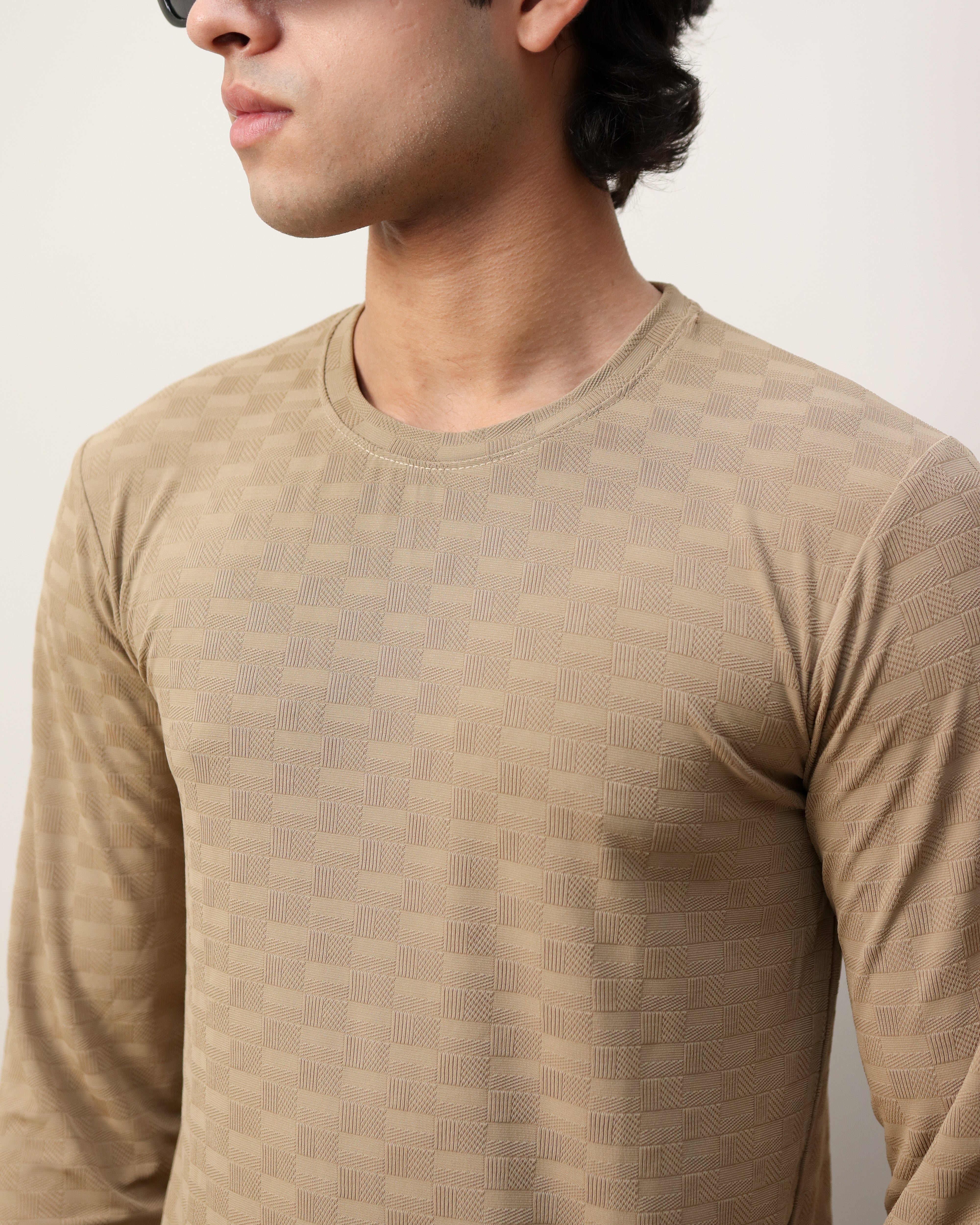 Textured Stretch F/S - Sand Beige