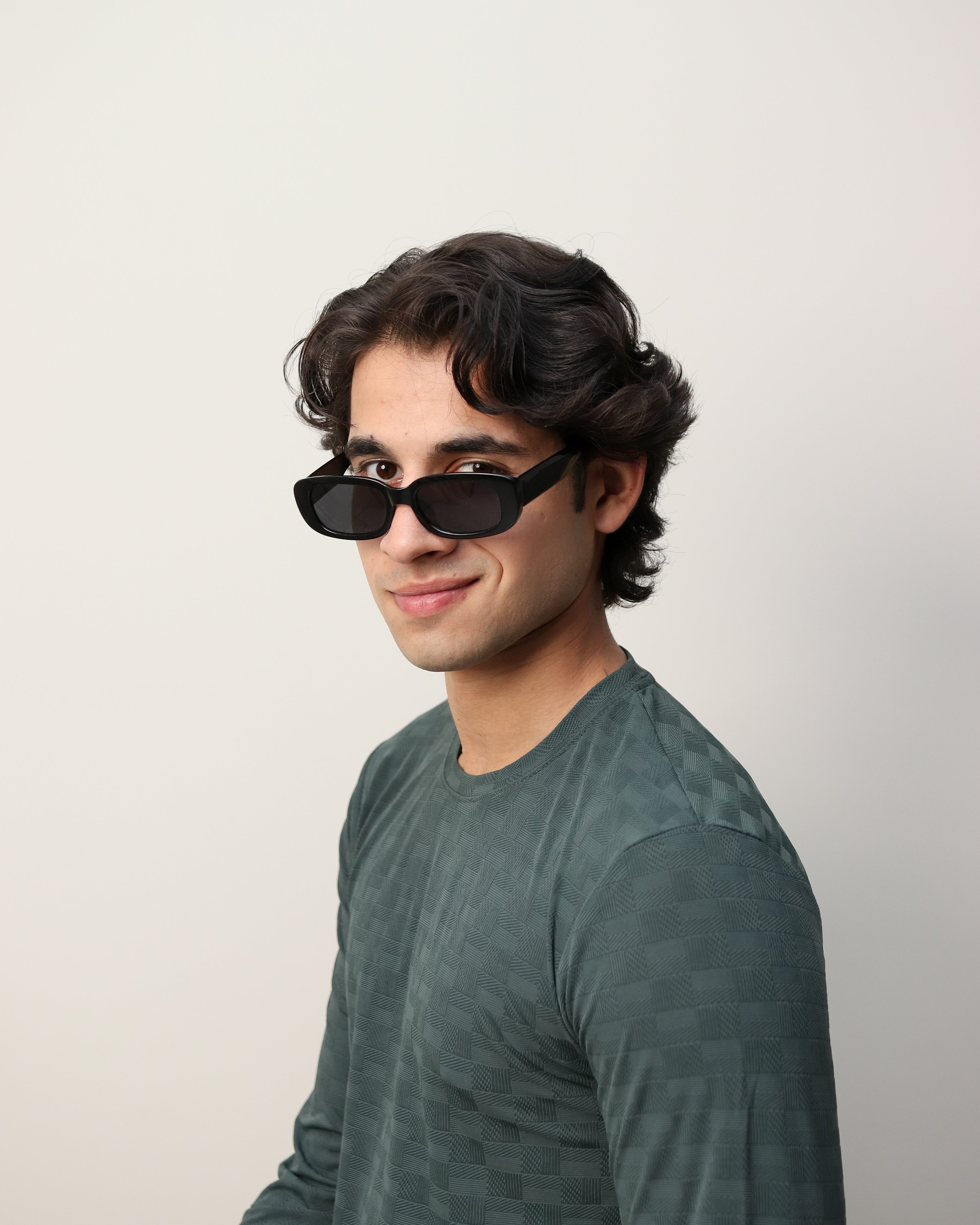 Textured Stretch F/S - Moss Green