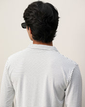 Lycra Textured Lines Shirt - White