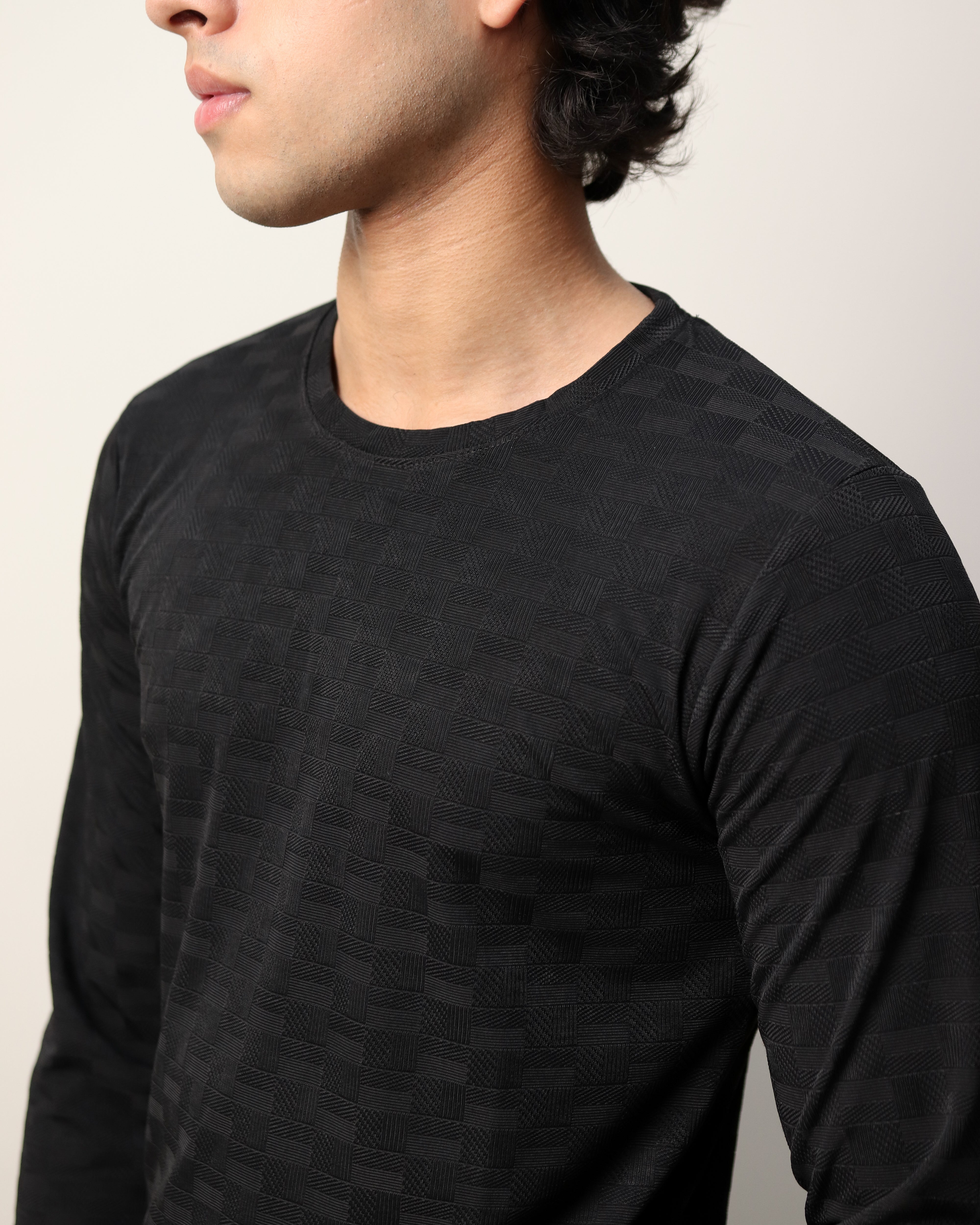 Textured Stretch F/S - Black