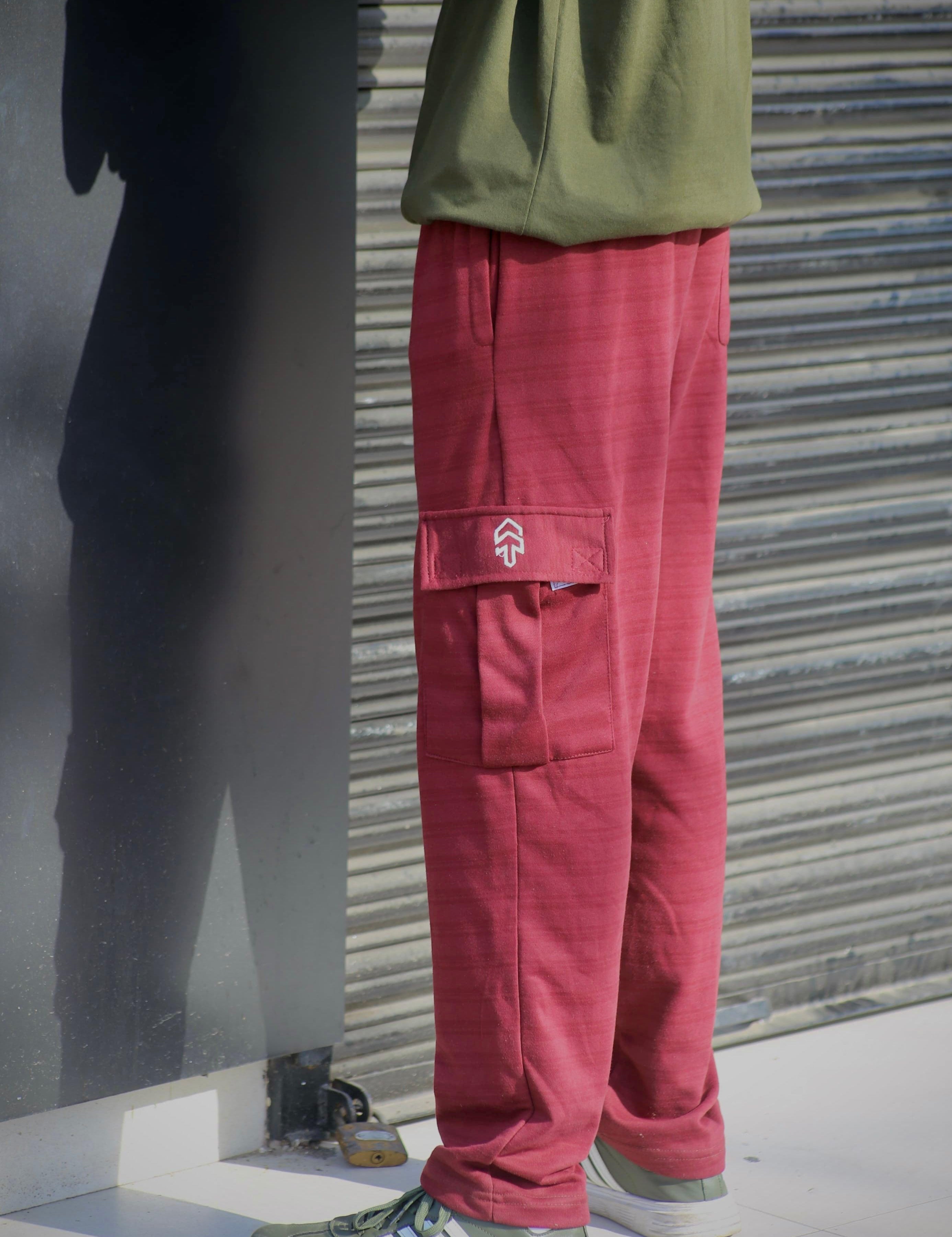 Maroon Cargo Baggy Trouser - Surteez