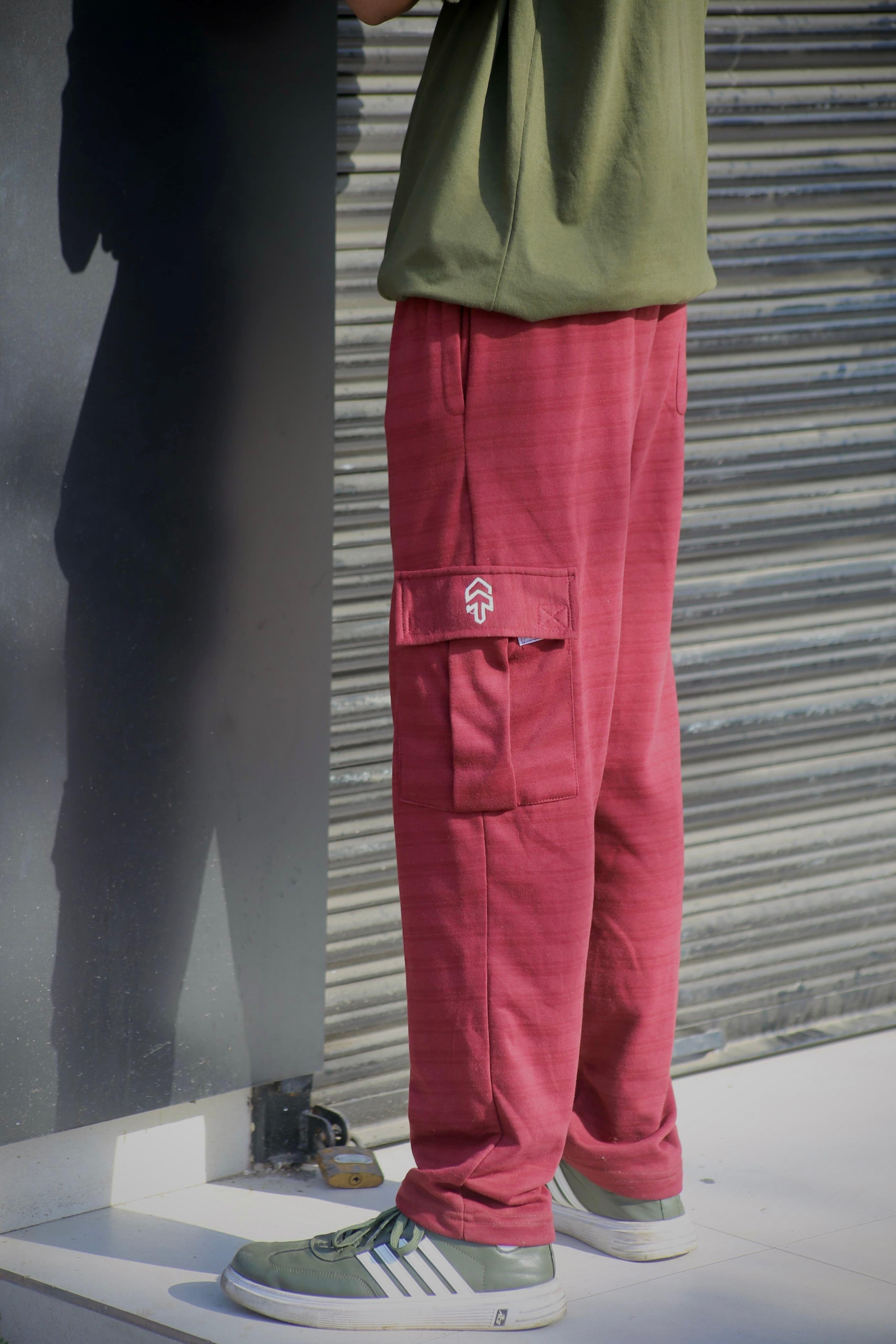 Maroon Cargo Baggy Trouser - Surteez