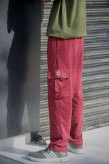 Maroon Cargo Baggy Trouser