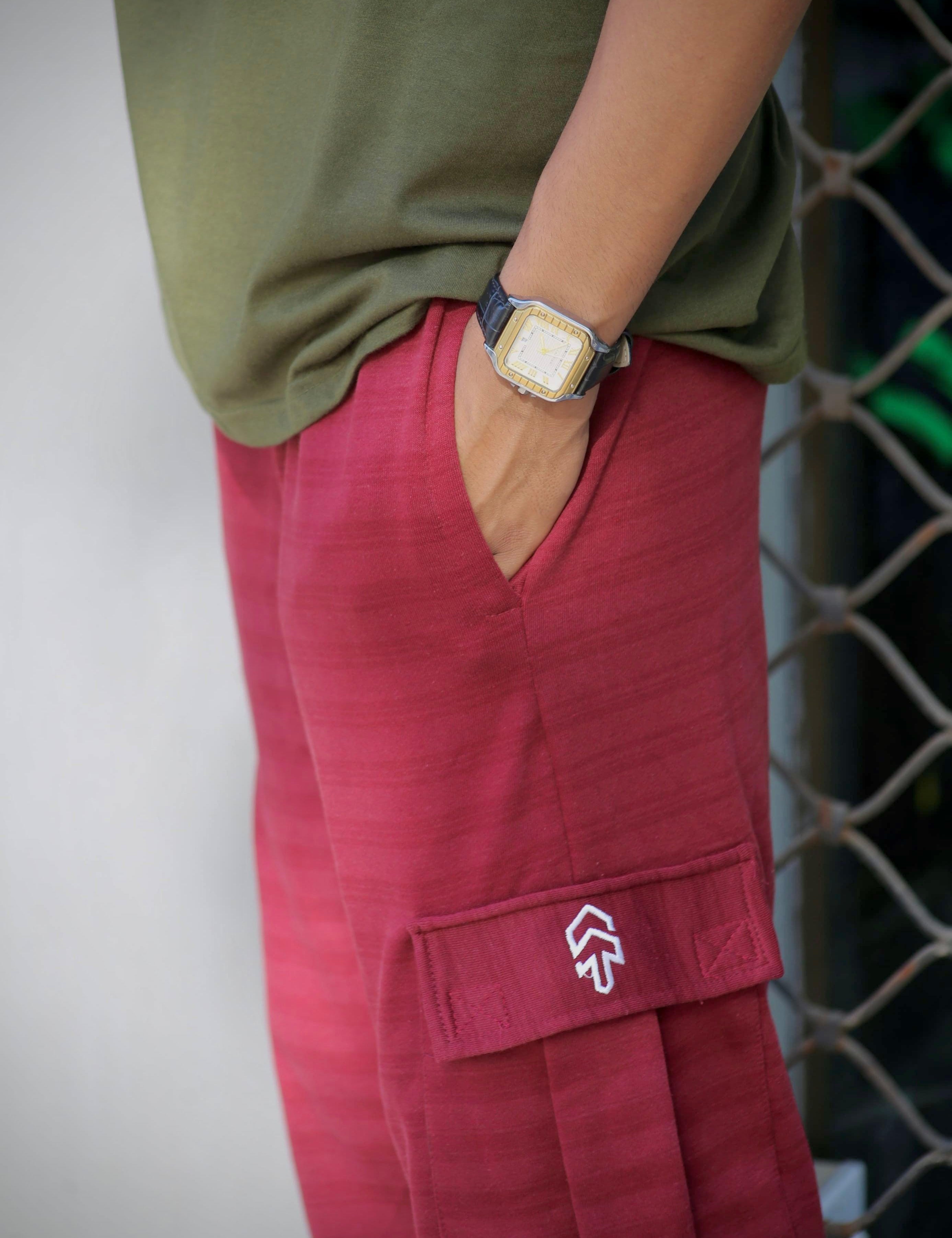 Maroon Cargo Baggy Trouser - Surteez