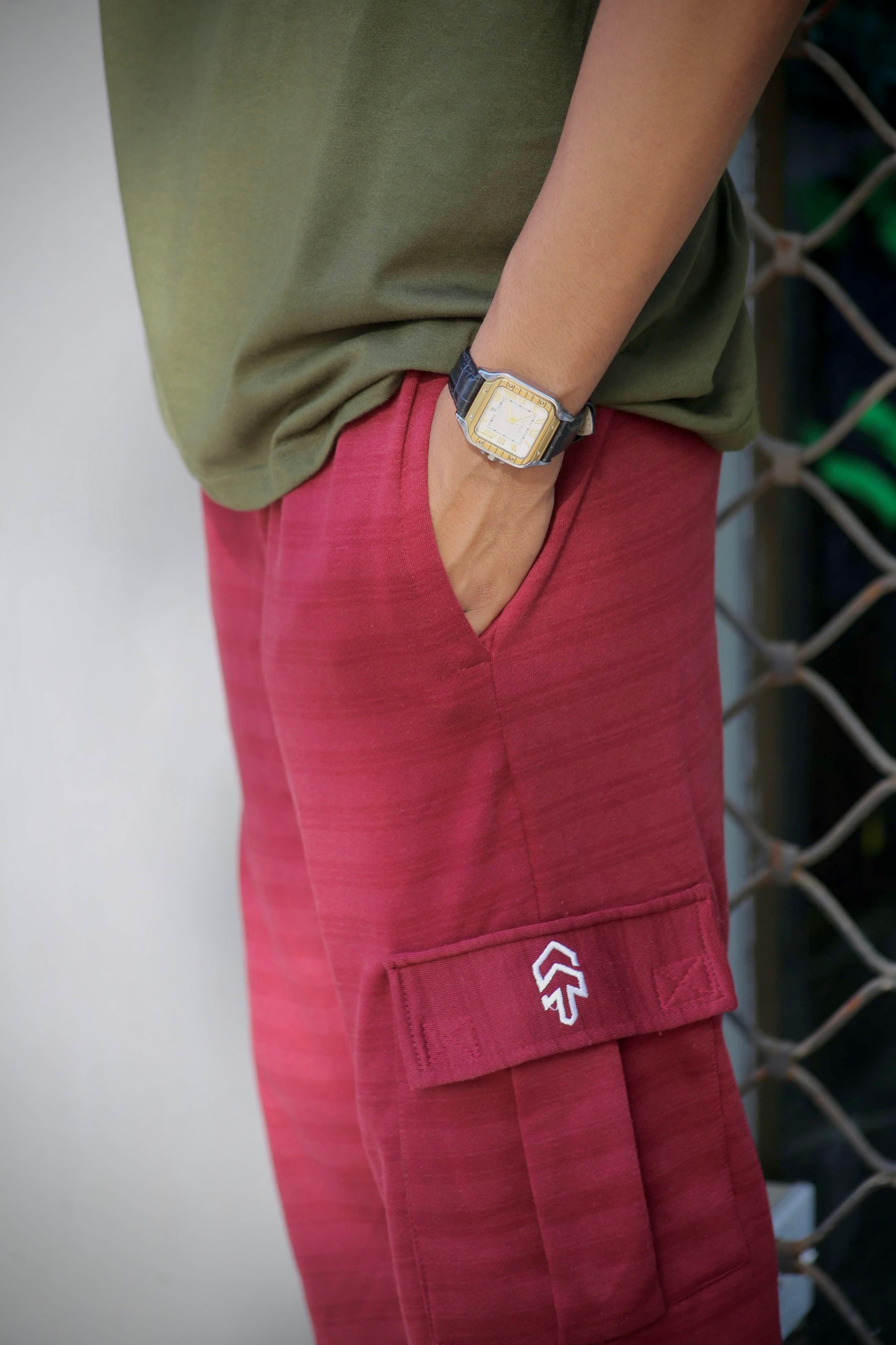 Maroon Cargo Baggy Trouser - Surteez