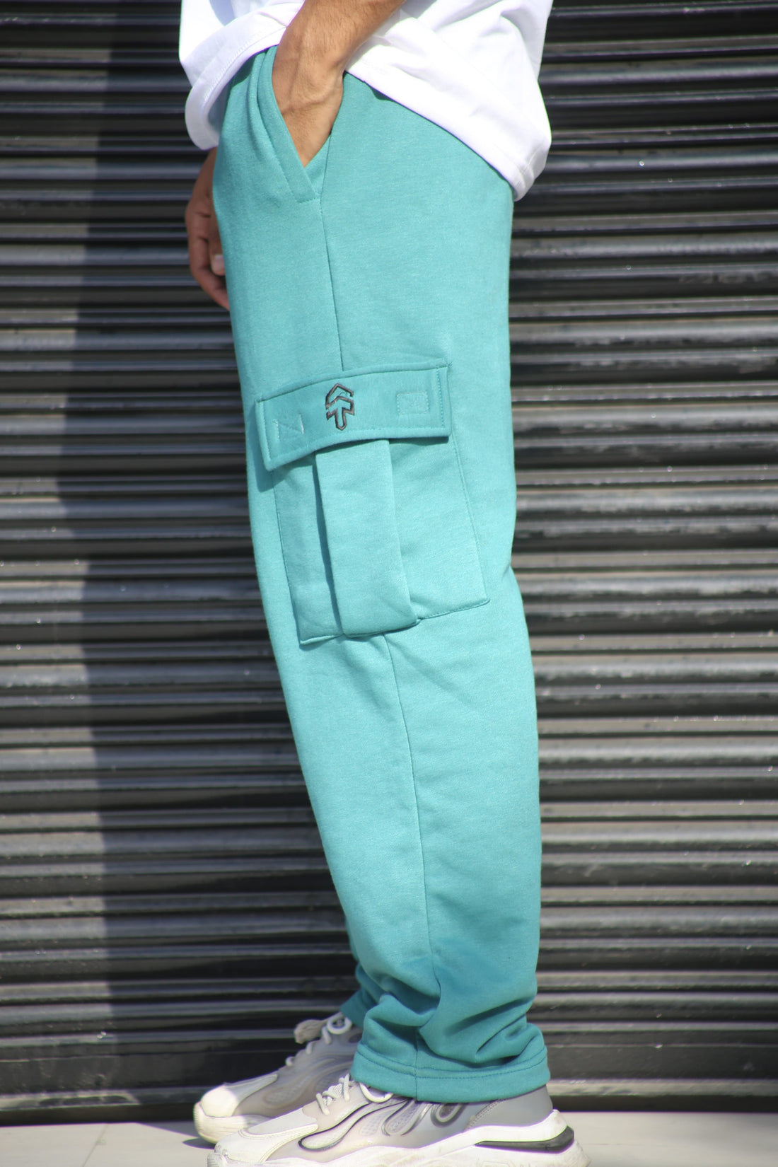 Teal Cargo Baggy Trouser