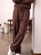 Brown Half Zipper Tracksuit