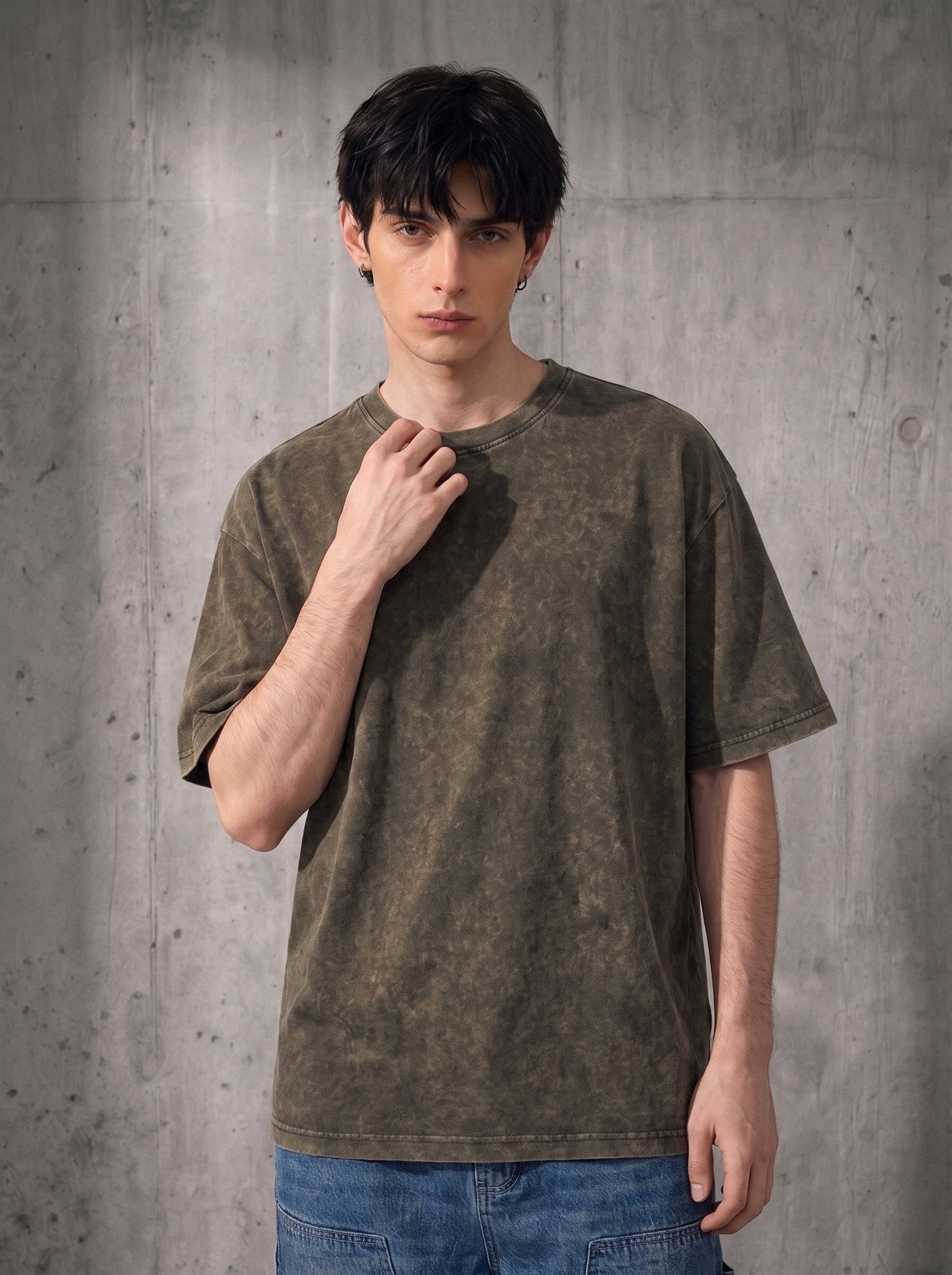 Washed Oversized Olive