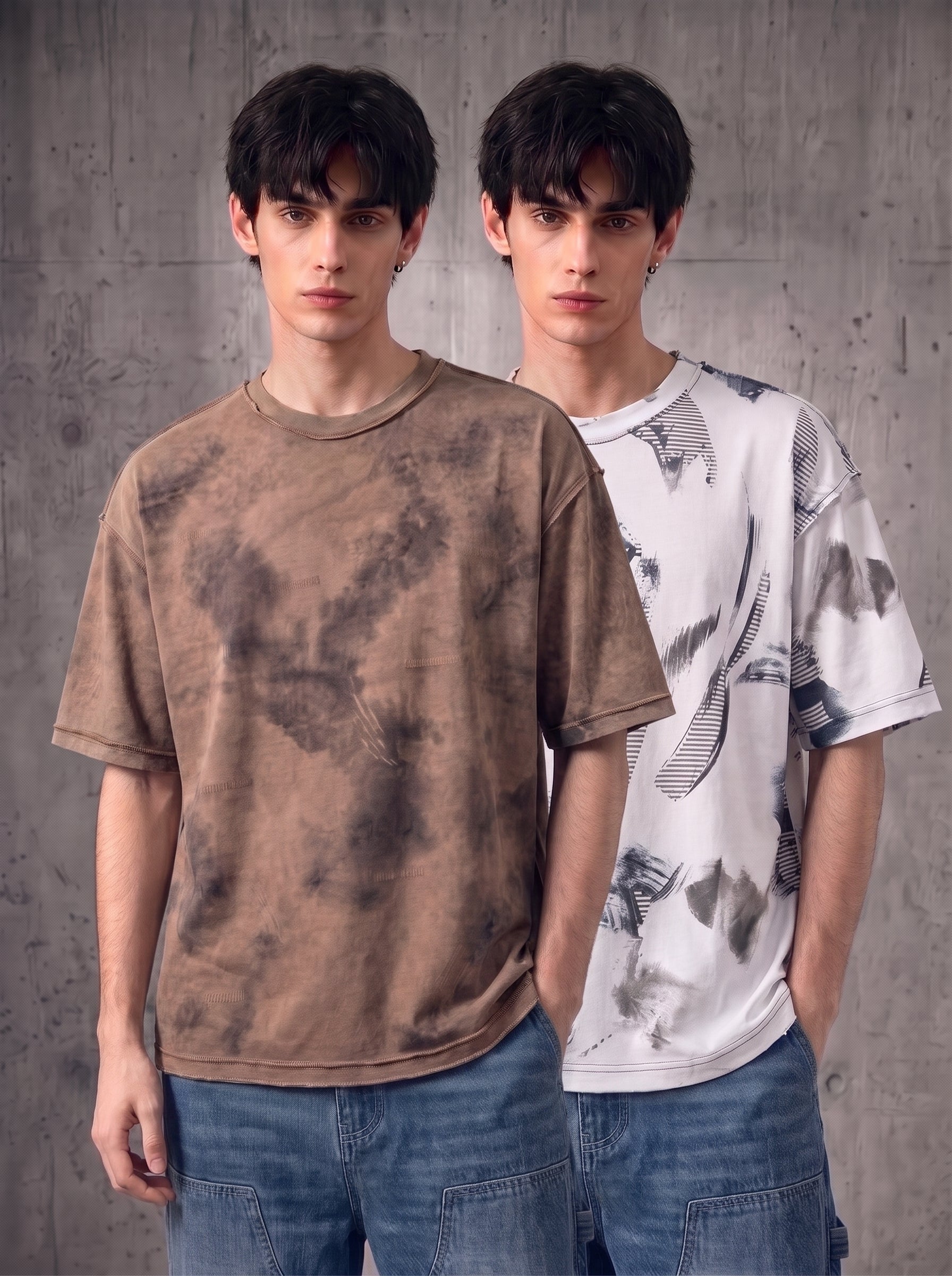 Vintage Washed Oversized Boxy Tee - Pack of 2