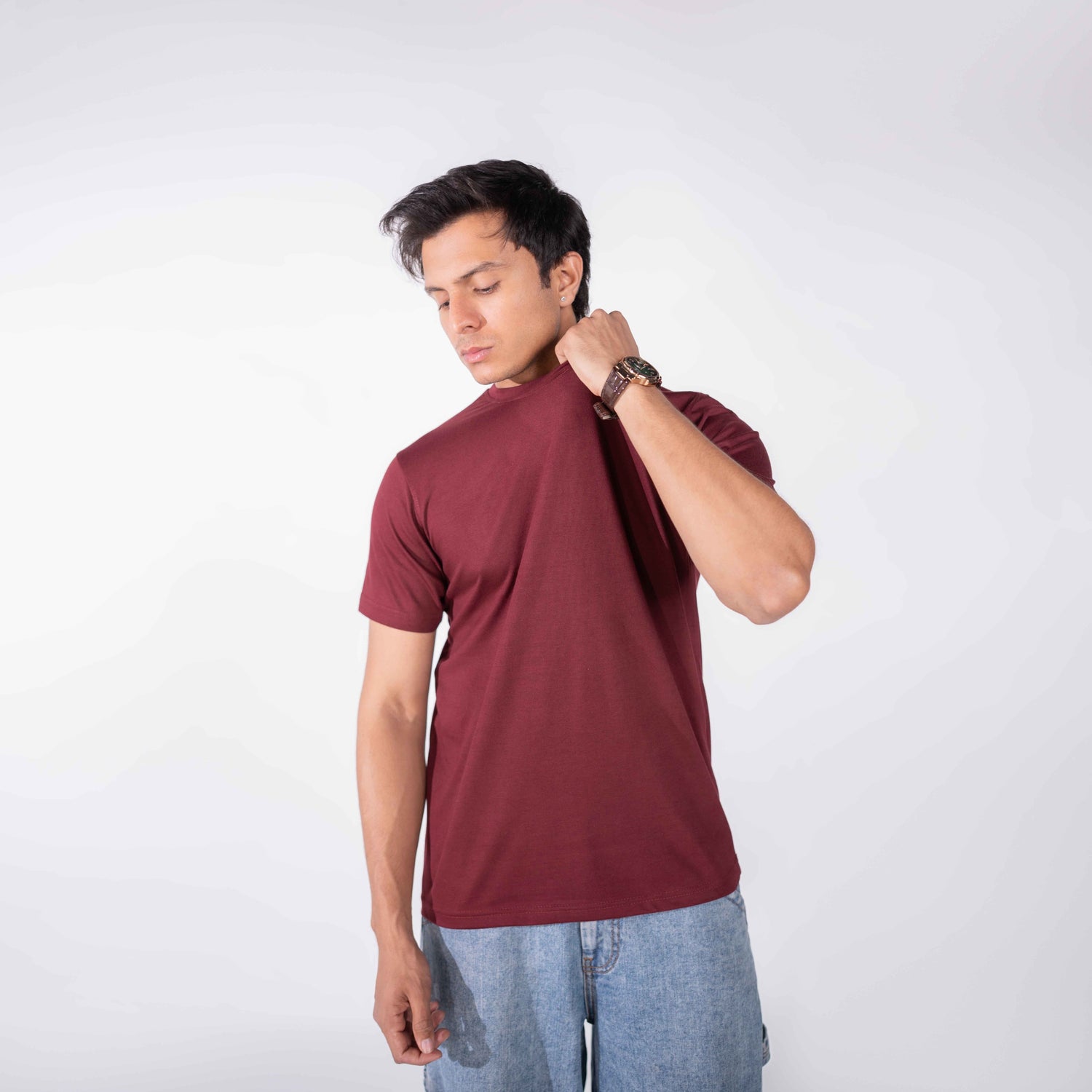 Maroon Basic Tee