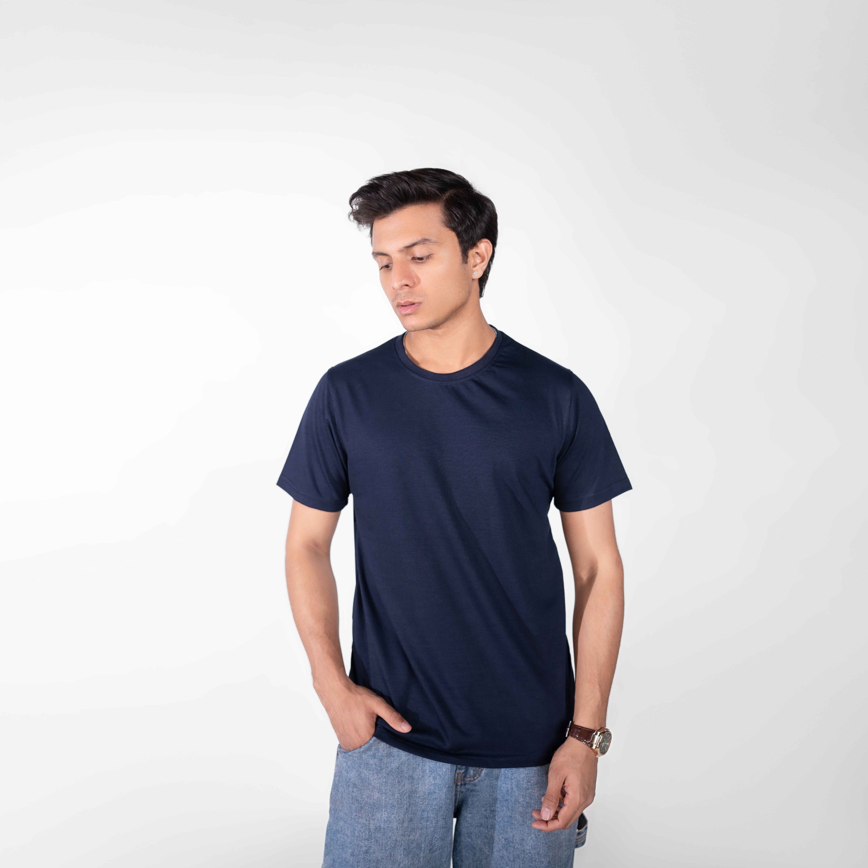 Navy Blue Basic Tee