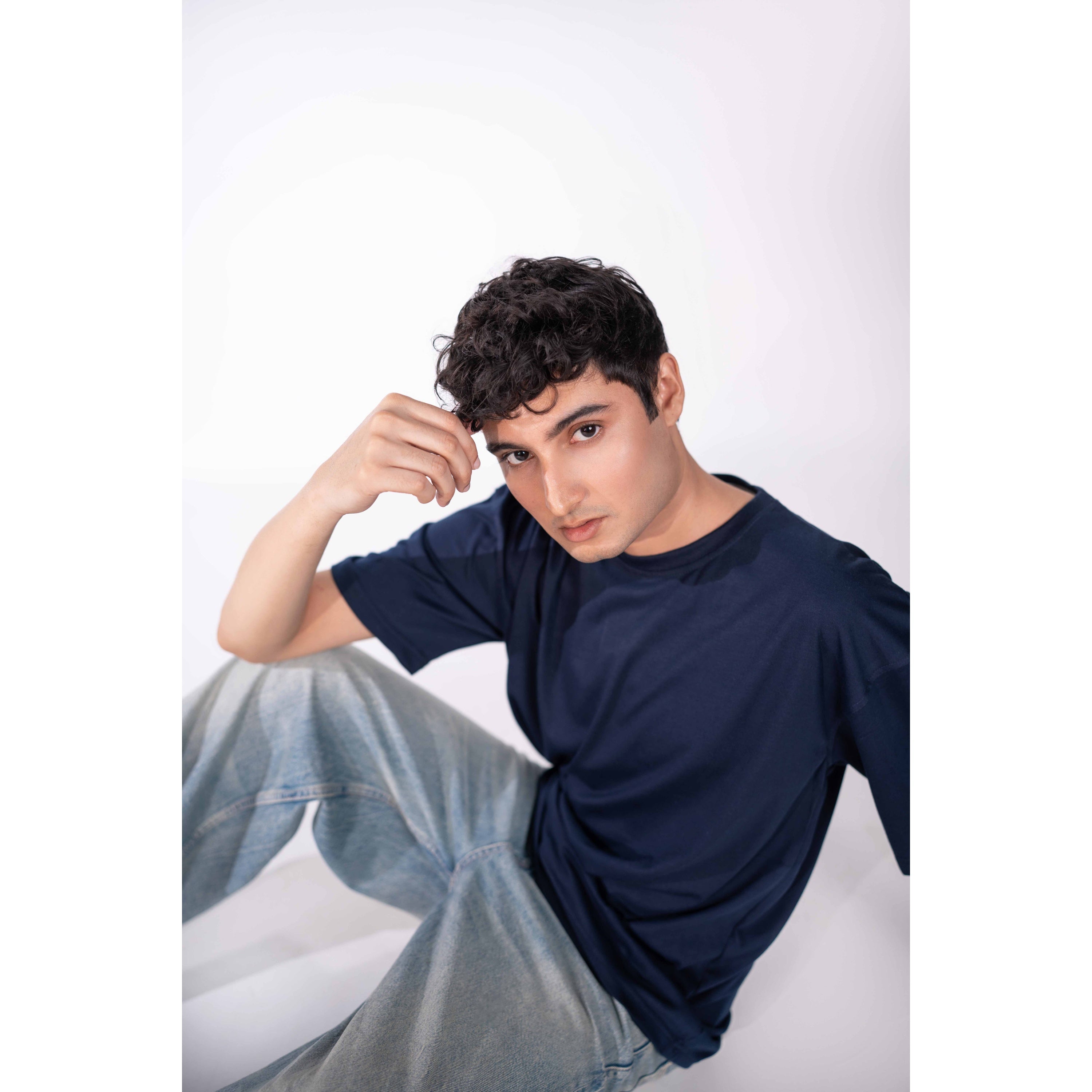 Oversize Navy Blue Tee