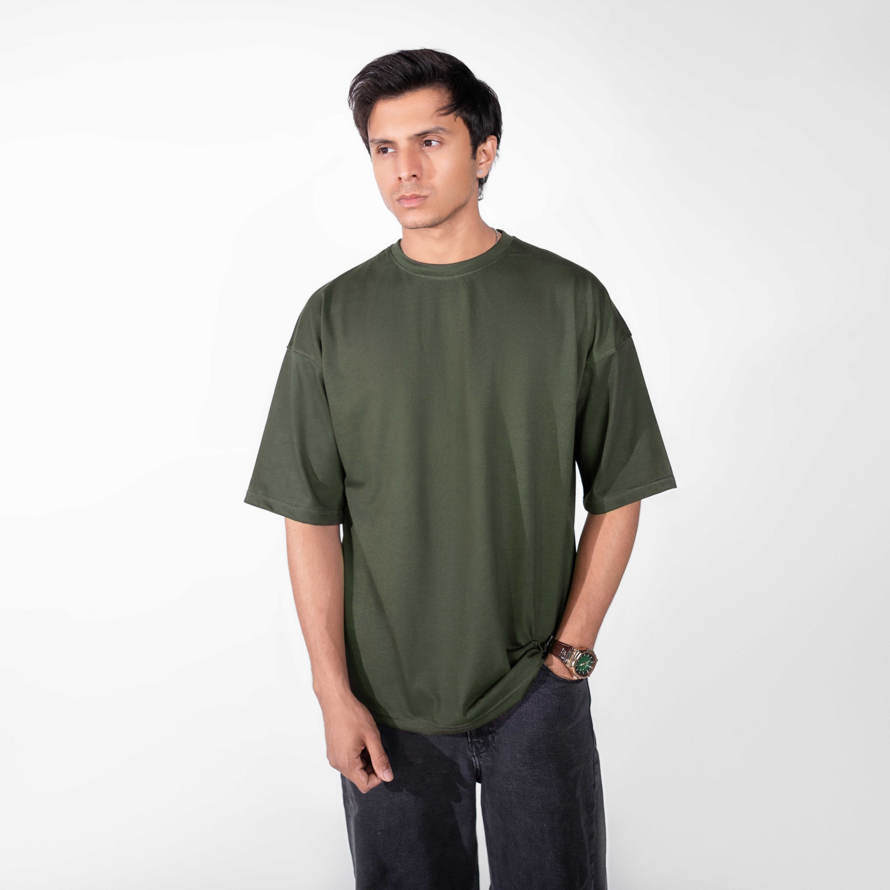 Oversize Olive Tee