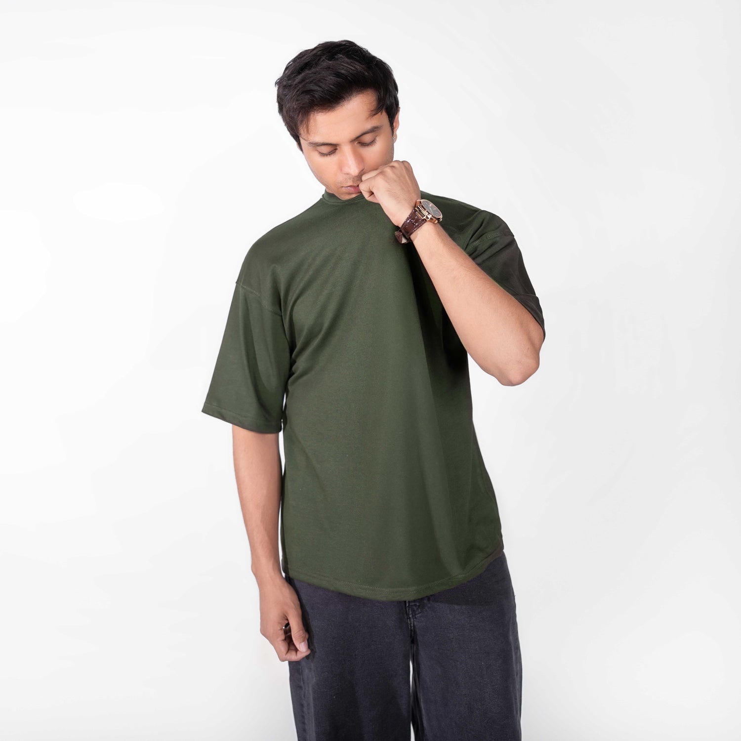 Oversize Olive Tee