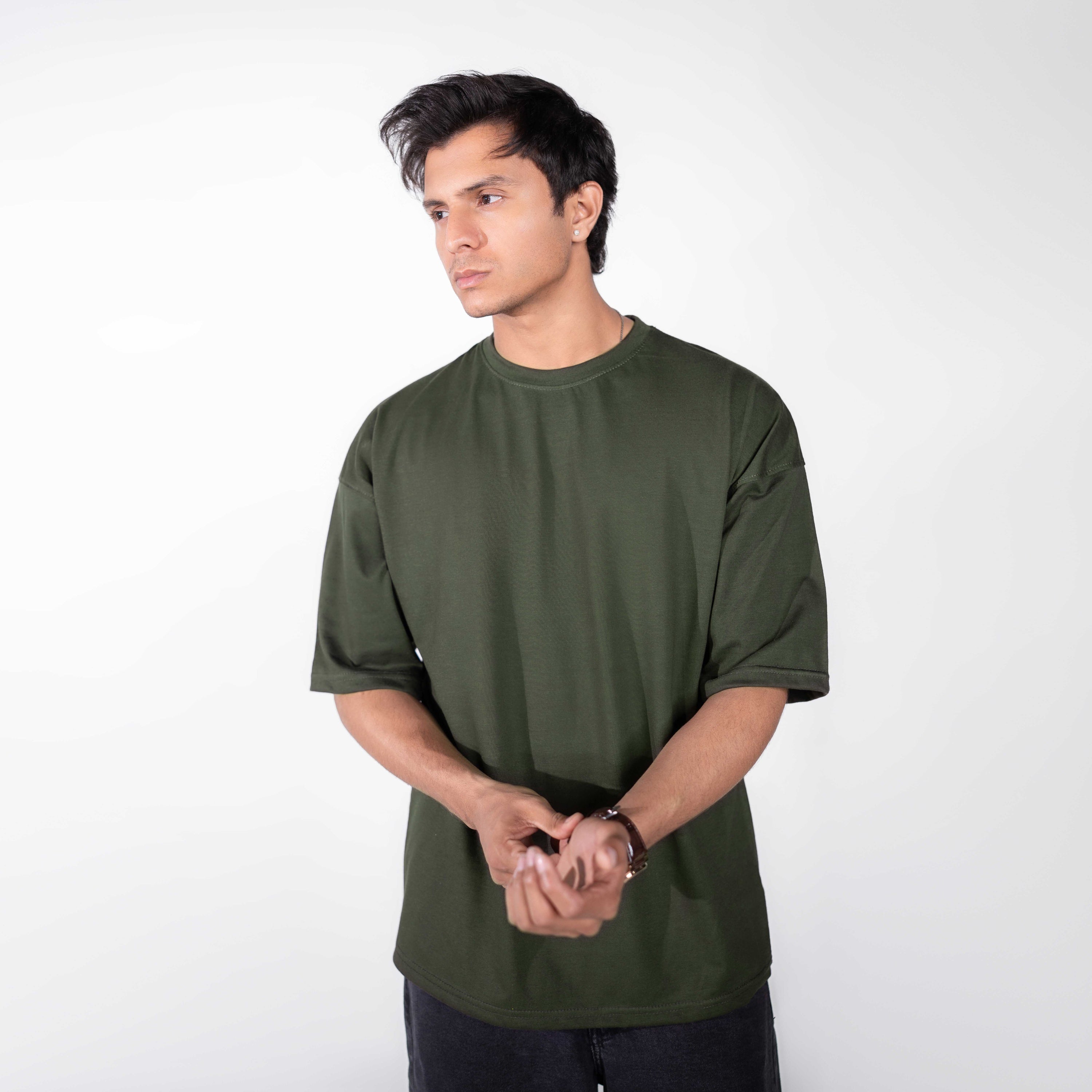 Oversize Olive Tee