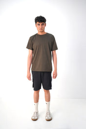Black Terry Cargo Shorts