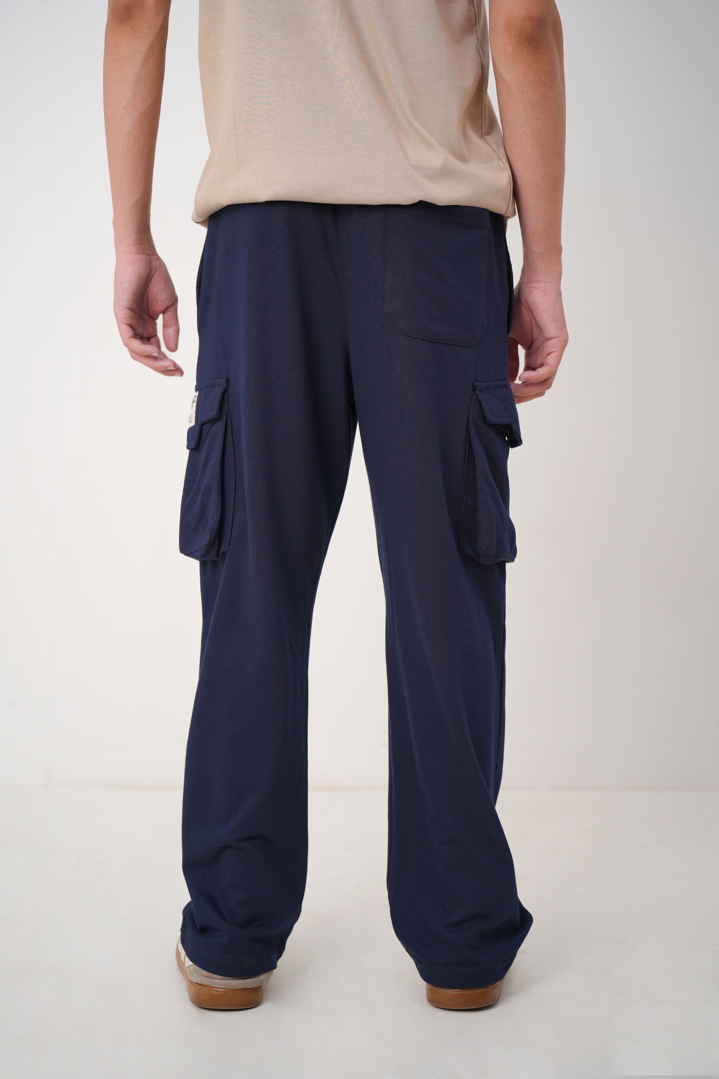 Navy Cargo Baggy Trouser