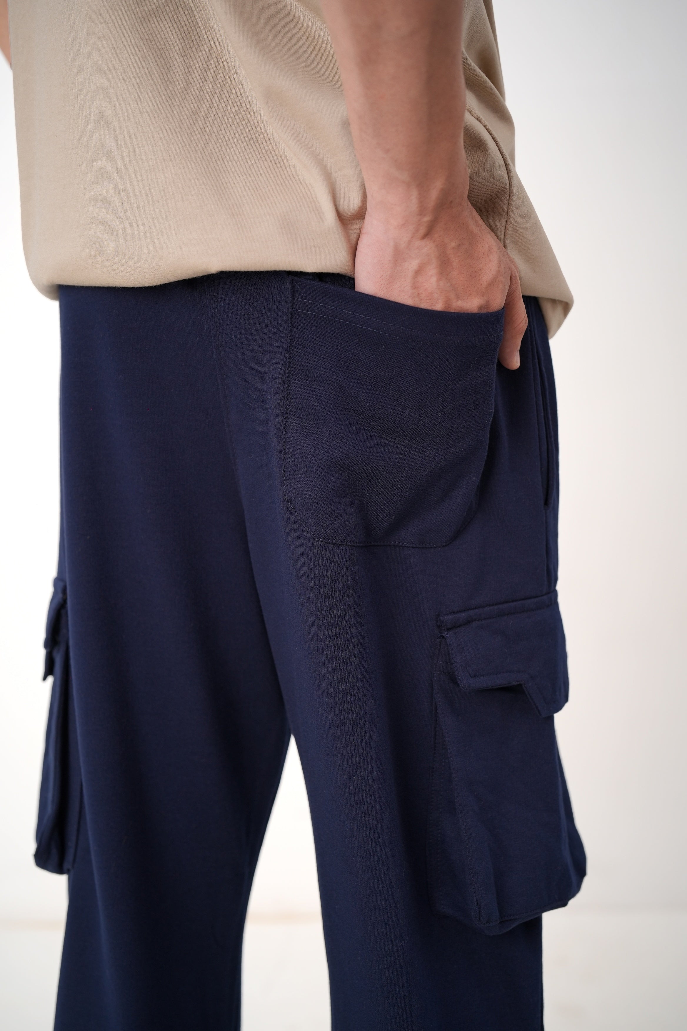 Navy Cargo Baggy Trouser