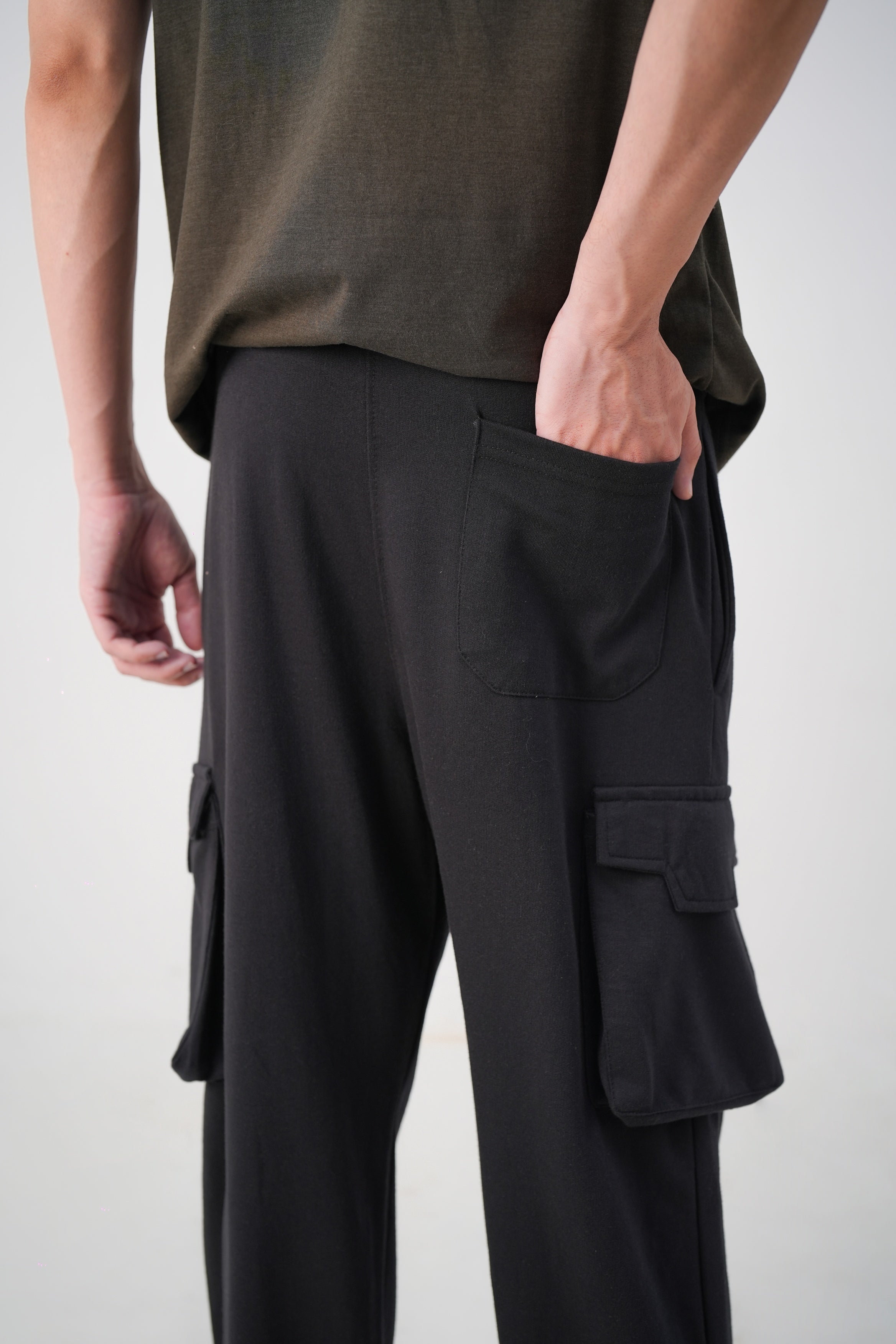 Black Cargo Baggy Trouser