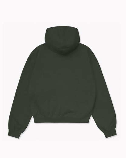 Oversize Olive Plain Hoodie