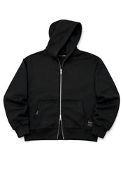 Black Oversize Zipper Hoodie