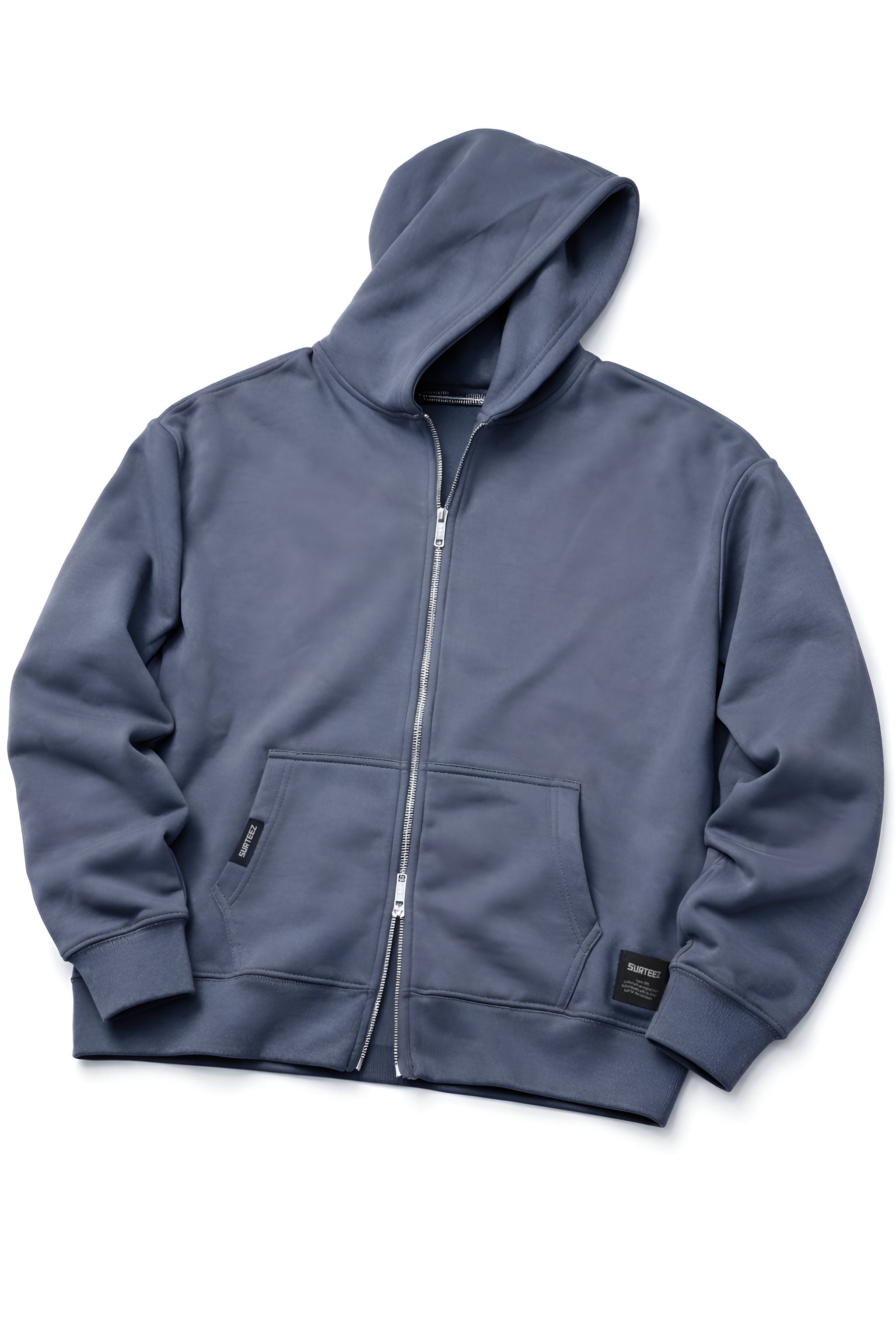 Shark Grey Oversize Zipper Hoodie