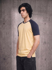 Khaki Navy Raglan