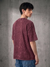 Washed Oversized Vintage Burgundy