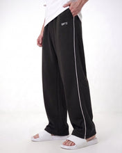 Black Baggy Piping Trouser