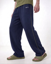 Navy Straight Piping Trouser