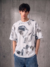 Oversize Splatter Tee - White