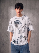 Oversize Splatter Tee - White