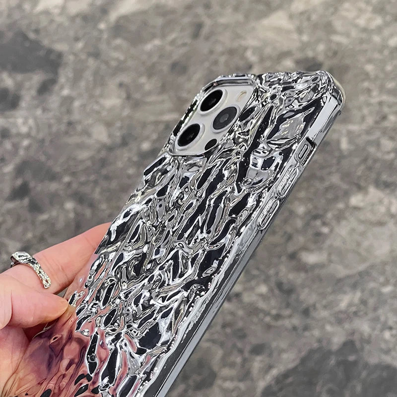 Qianliyao Luxury Silver Tin Mobile Case