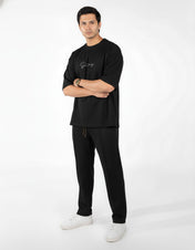 Black Interlock Co-ord Set