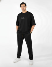 Black Interlock Co-ord Set