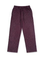Washed Cotton Trouser - Burgundy
