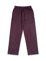 Washed Cotton Trouser - Burgundy