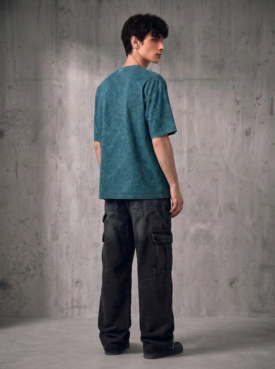 Washed Oversized Teal