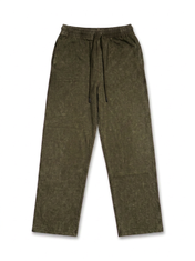 Washed Cotton Trouser - Olive