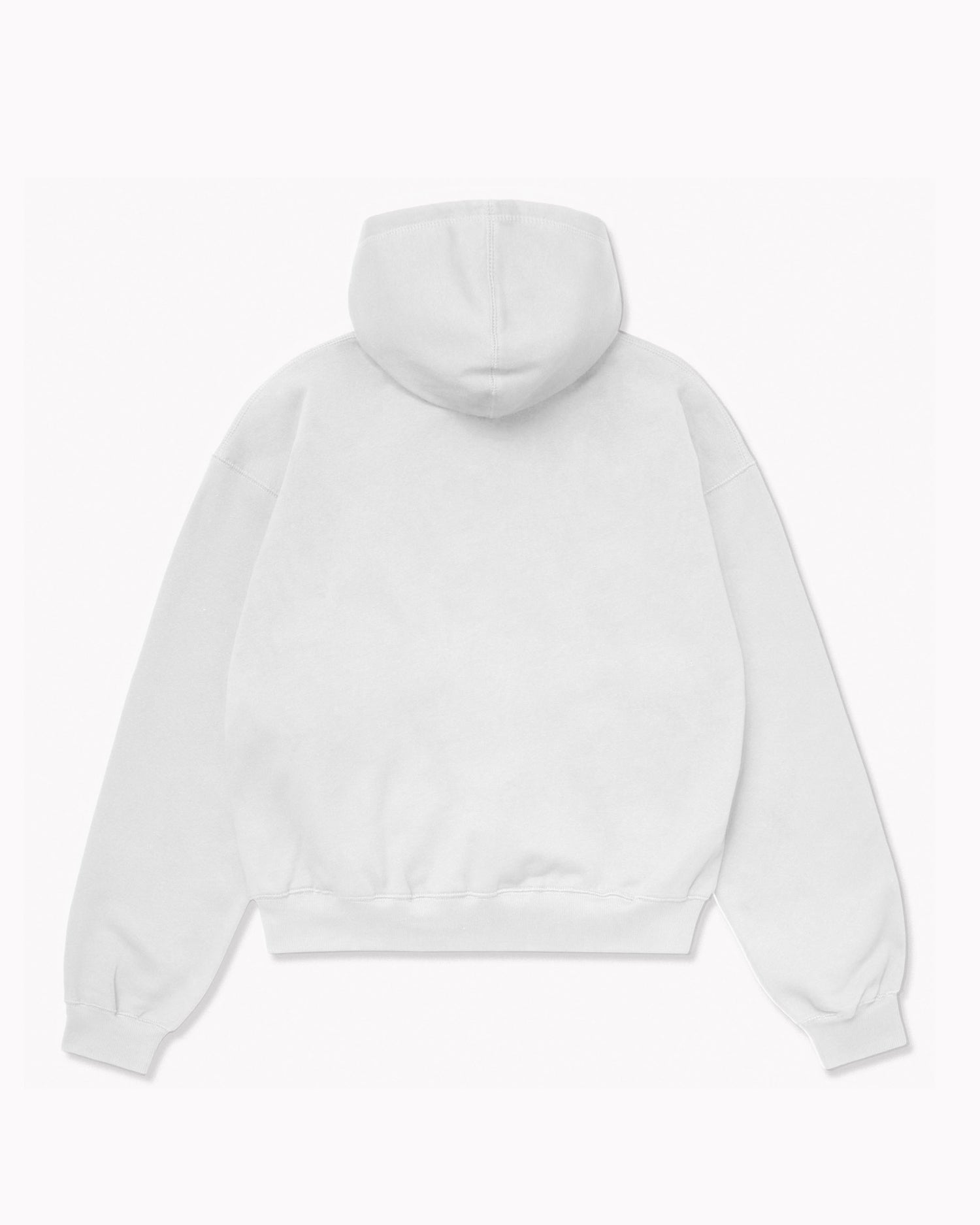 Oversize White Plain Hoodie