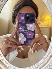 Indigo Purple Floral Mobile Case