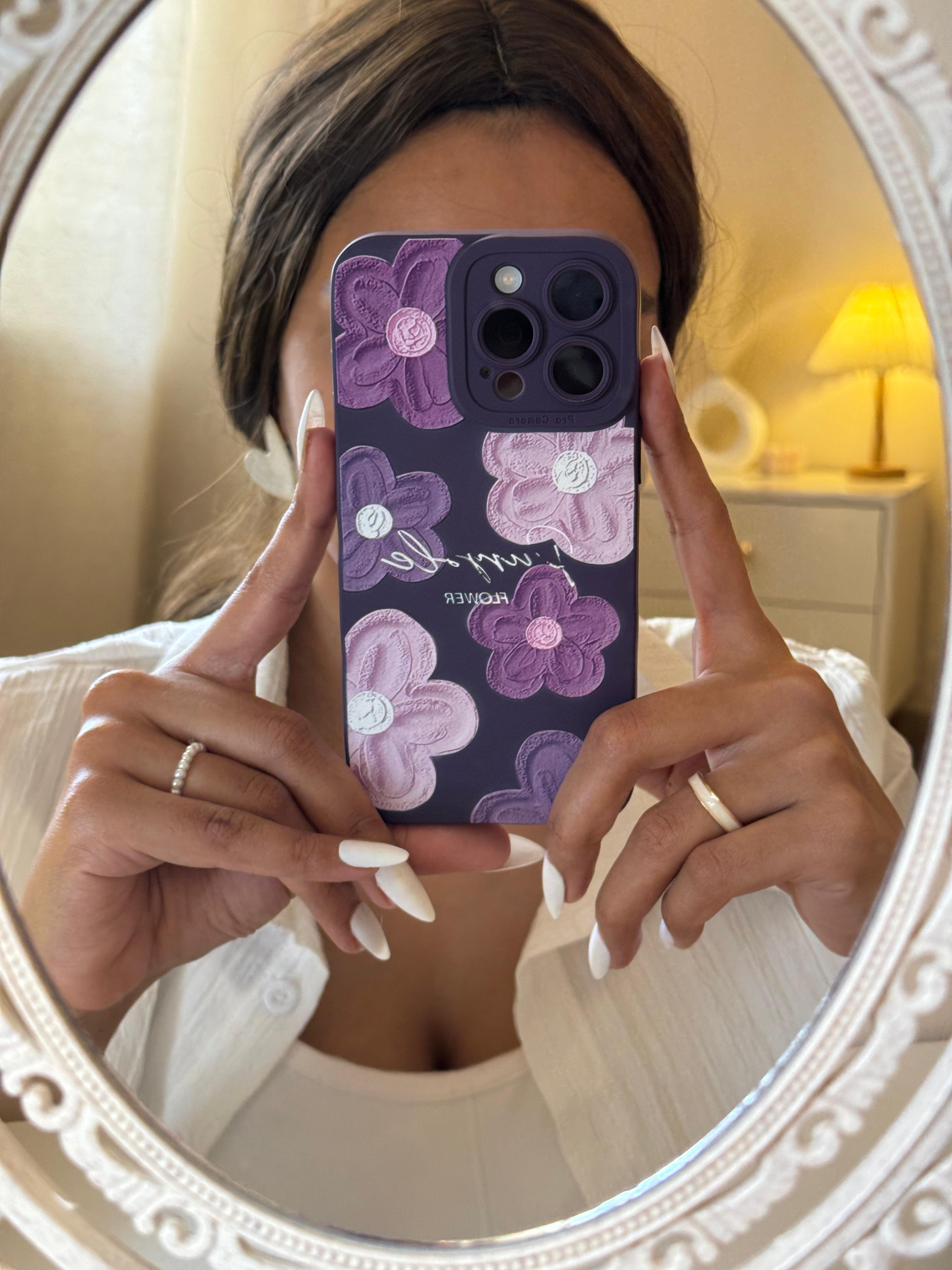 Indigo Purple Floral Mobile Case