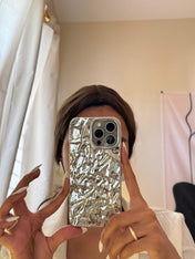Qianliyao Luxury Silver Tin Mobile Case